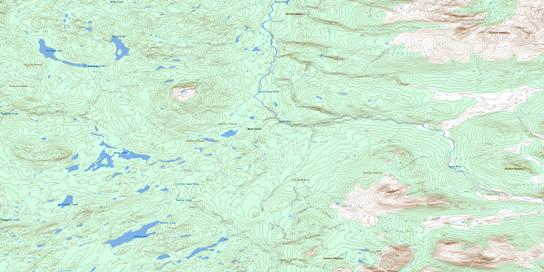 Halfmoon Lake Topo Map 104I12 at 1:50,000 scale - National Topographic System of Canada (NTS) - Toporama map