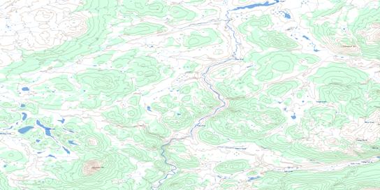 Calata Lake Topo Map 104J15 at 1:50,000 scale - National Topographic System of Canada (NTS) - Toporama map