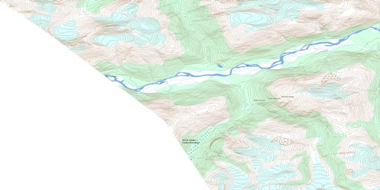 Bates Peak Topo Map 104K03 at 1:50,000 scale - National Topographic System of Canada (NTS) - Toporama map