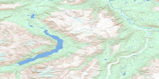 Tatsamenie Lake Topo Map 104K08 at 1:50,000 scale - National Topographic System of Canada (NTS) - Toporama map