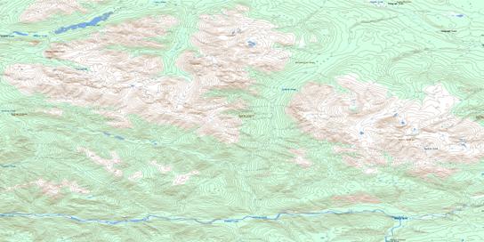 Teditua Creek Topographic map 104K16 at 1:50,000 Scale