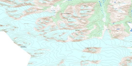 Mount Caplice Topo Map 104M01 at 1:50,000 scale - National Topographic System of Canada (NTS) - Toporama map