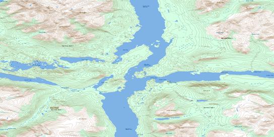 Fantail Lake Topographic map 104M09 at 1:50,000 Scale