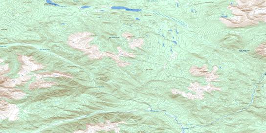 Sloko River Topo Map 104N03 at 1:50,000 scale - National Topographic System of Canada (NTS) - Toporama map