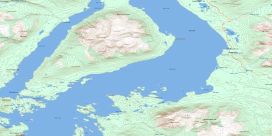 Teresa Island Topo Map 104N05 at 1:50,000 scale - National Topographic System of Canada (NTS) - Toporama map