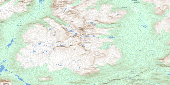 Bell Lake Topo Map 104N07 at 1:50,000 scale - National Topographic System of Canada (NTS) - Toporama map
