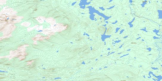 Hayes Peak Topo Map 104N08 at 1:50,000 scale - National Topographic System of Canada (NTS) - Toporama map