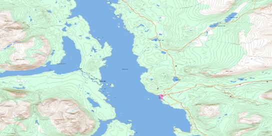 Atlin Topo Map 104N12 at 1:50,000 scale - National Topographic System of Canada (NTS) - Toporama map