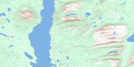 Mount Minto Topographic map 104N13 at 1:50,000 Scale