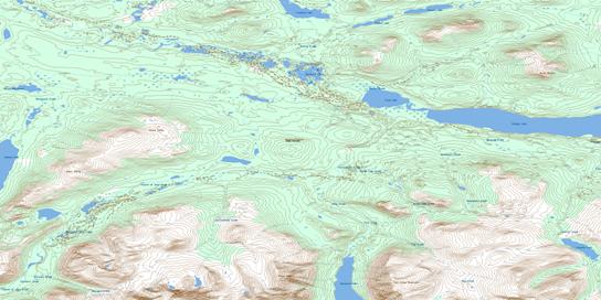 Consolation Creek Topo Map 104N14 at 1:50,000 scale - National Topographic System of Canada (NTS) - Toporama map