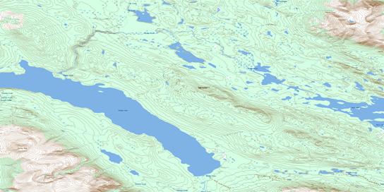 Gladys Lake Topo Map 104N15 at 1:50,000 scale - National Topographic System of Canada (NTS) - Toporama map