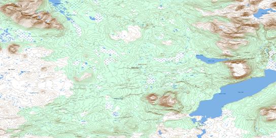 Tuya Lake Topographic map 104O02 at 1:50,000 Scale