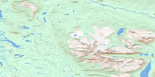 Hyland Lake Topo Map 104O05 at 1:50,000 scale - National Topographic System of Canada (NTS) - Toporama map