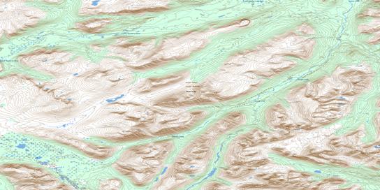 Chromite Mountain Topo Map 104O09 at 1:50,000 scale - National Topographic System of Canada (NTS) - Toporama map
