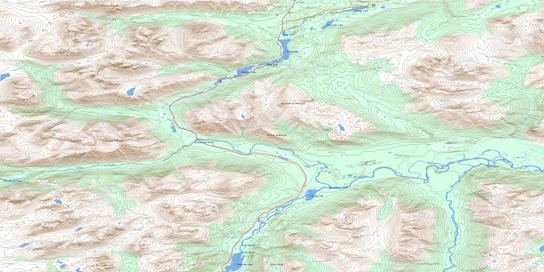 Needlepoint Mountain Topo Map 104P04 at 1:50,000 scale - National Topographic System of Canada (NTS) - Toporama map