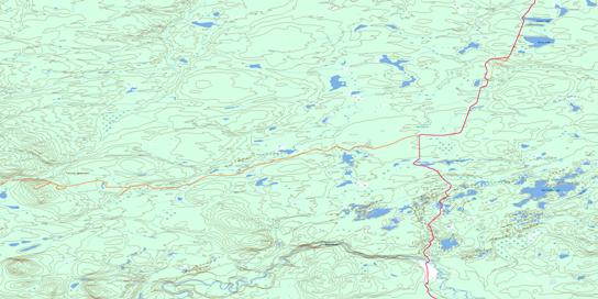 Old Faddy Lake Topographic map 104P14 at 1:50,000 Scale