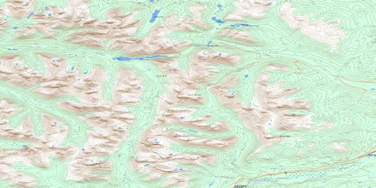 Seagull Creek Topo Map 105B03 at 1:50,000 scale - National Topographic System of Canada (NTS) - Toporama map