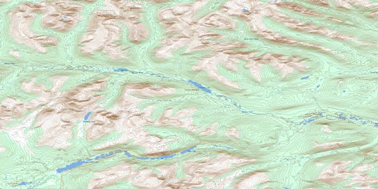 Sab Lake Topo Map 105B07 at 1:50,000 scale - National Topographic System of Canada (NTS) - Toporama map