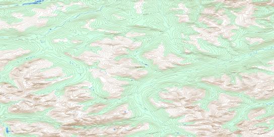 Gravel Creek Topo Map 105B10 at 1:50,000 scale - National Topographic System of Canada (NTS) - Toporama map