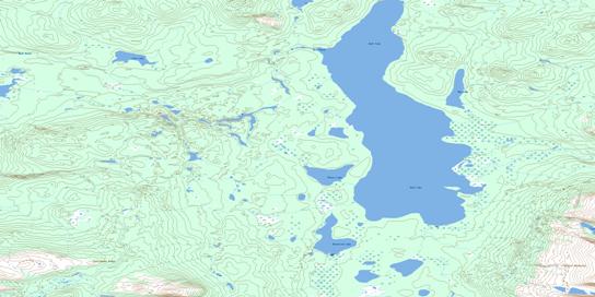 Peters Lake Topo Map 105B12 at 1:50,000 scale - National Topographic System of Canada (NTS) - Toporama map