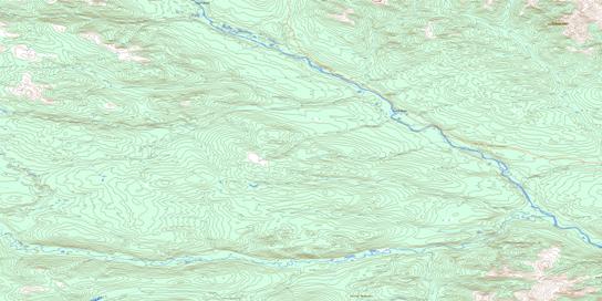 Scurvy Creek Topo Map 105B15 at 1:50,000 scale - National Topographic System of Canada (NTS) - Toporama map