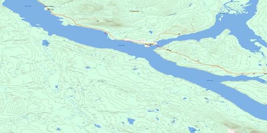 Teslin Topographic map 105C02 at 1:50,000 Scale