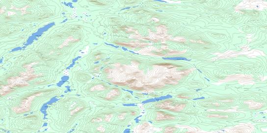 Mount Bryde Topo Map 105C03 at 1:50,000 scale - National Topographic System of Canada (NTS) - Toporama map