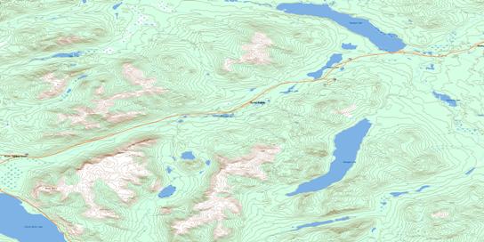 Squanga Lake Topo Map 105C05 at 1:50,000 scale - National Topographic System of Canada (NTS) - Toporama map