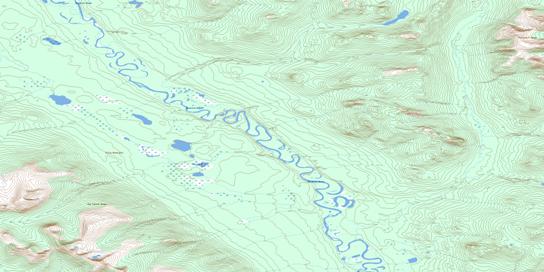 Thirtymile Creek Topographic map 105C10 at 1:50,000 Scale