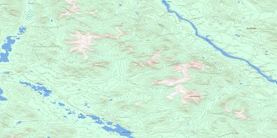 Streak Mountain Topo Map 105C12 at 1:50,000 scale - National Topographic System of Canada (NTS) - Toporama map