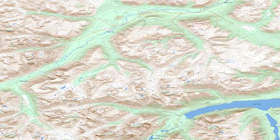 Fenwick Creek Topo Map 105D03 at 1:50,000 scale - National Topographic System of Canada (NTS) - Toporama map