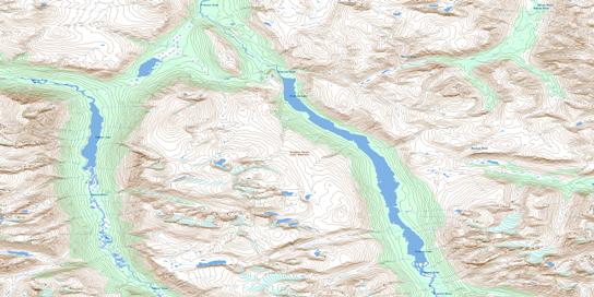 Takhini Lake Topographic map 105D04 at 1:50,000 Scale