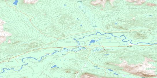 Thirty Seven Mile Creek Topo Map 105D13 at 1:50,000 scale - National Topographic System of Canada (NTS) - Toporama map