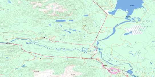 Upper Laberge Topographic map 105D14 at 1:50,000 Scale