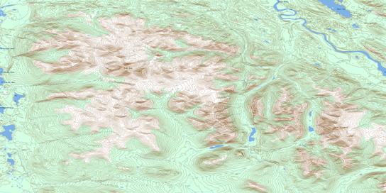 Mount M'Clintock Topo Map 105D16 at 1:50,000 scale - National Topographic System of Canada (NTS) - Toporama map