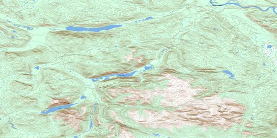 Teslin Mountain Topo Map 105E02 at 1:50,000 scale - National Topographic System of Canada (NTS) - Toporama map