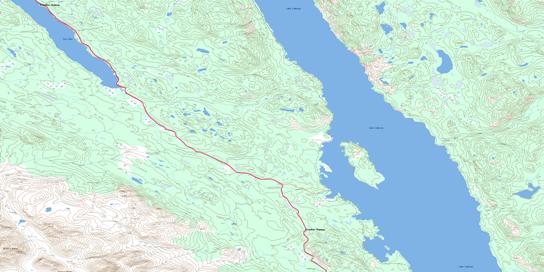 Lake Laberge Topo Map 105E03 at 1:50,000 scale - National Topographic System of Canada (NTS) - Toporama map
