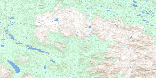 Pilot Mountain Topo Map 105E04 at 1:50,000 scale - National Topographic System of Canada (NTS) - Toporama map