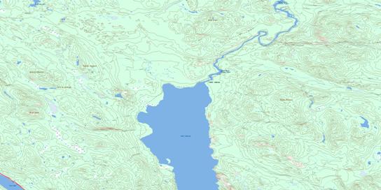 Lower Laberge Topographic map 105E06 at 1:50,000 Scale