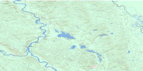 Hootalinqua Topographic map 105E10 at 1:50,000 Scale