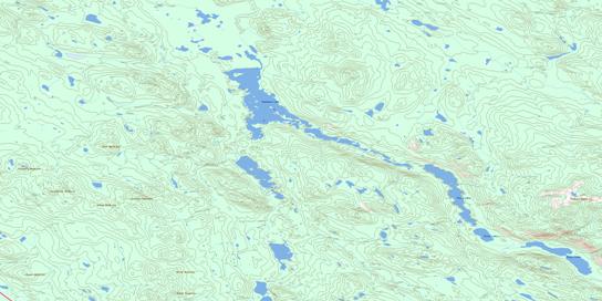 Mandanna Lake Topo Map 105E13 at 1:50,000 scale - National Topographic System of Canada (NTS) - Toporama map