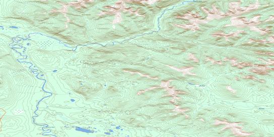 Hundred Mile Creek Topographic map 105F02 at 1:50,000 Scale