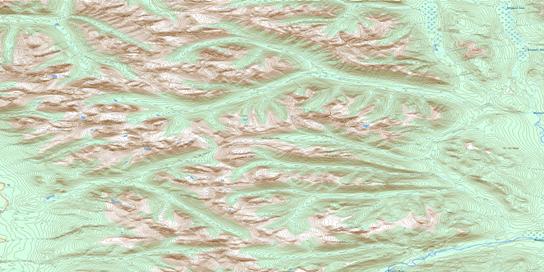 Sleep Creek Topo Map 105F07 at 1:50,000 scale - National Topographic System of Canada (NTS) - Toporama map