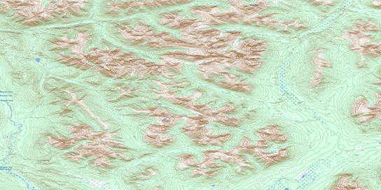 Mount Hogg Topo Map 105F08 at 1:50,000 scale - National Topographic System of Canada (NTS) - Toporama map