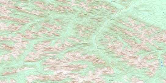 Cloutier Creek Topo Map 105F09 at 1:50,000 scale - National Topographic System of Canada (NTS) - Toporama map
