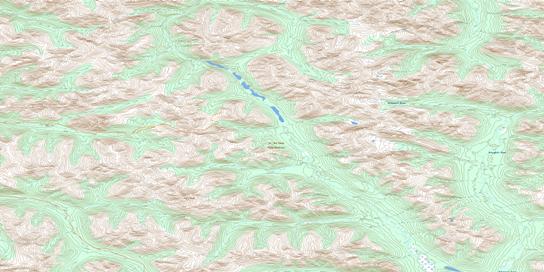 Pass Creek Topo Map 105F10 at 1:50,000 scale - National Topographic System of Canada (NTS) - Toporama map