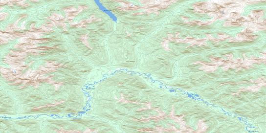 Souch Creek Topo Map 105F12 at 1:50,000 scale - National Topographic System of Canada (NTS) - Toporama map