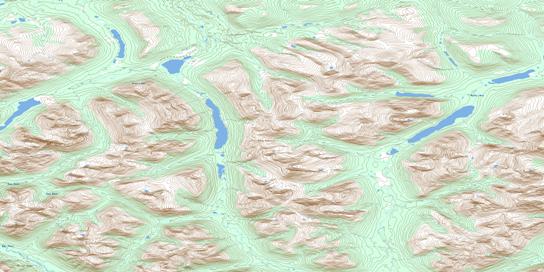 Grass Lakes Topo Map 105G07 at 1:50,000 scale - National Topographic System of Canada (NTS) - Toporama map