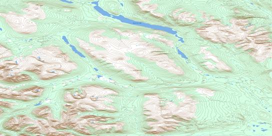 Wolverine Lake Topo Map 105G08 at 1:50,000 scale - National Topographic System of Canada (NTS) - Toporama map