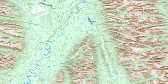 Lower Hyland Lake Topo Map 105H01 at 1:50,000 scale - National Topographic System of Canada (NTS) - Toporama map